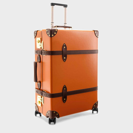 Centenary Large Check-In Case in Orange with Brown [ReSale]
