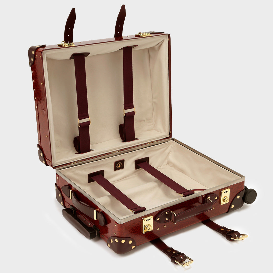 Orient Carry-On Case in Burgundy with Gold