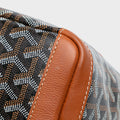 Goyardine Artois PM Canvas and Leather-Trim Tote in Black with Brown
