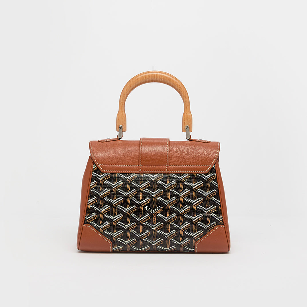 Saïgon Souple Mini Bag in Black and Tan