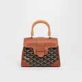 Saïgon Souple Mini Bag in Black and Tan