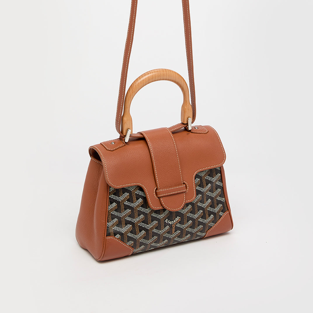 Saïgon Souple Mini Bag in Black and Tan