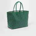 Saint Louis PM Canvas and Leather-Trim Tote in Green