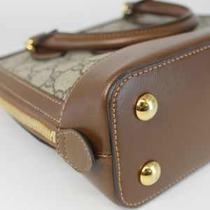 GUCCI 1955 Horsebit Small Top Handle Bag In Brown [ReSale]