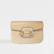 Load image into Gallery viewer, GUCCI Horsebit 1955 Leather Shoulder Bag in Bubble Tea [ReSale]