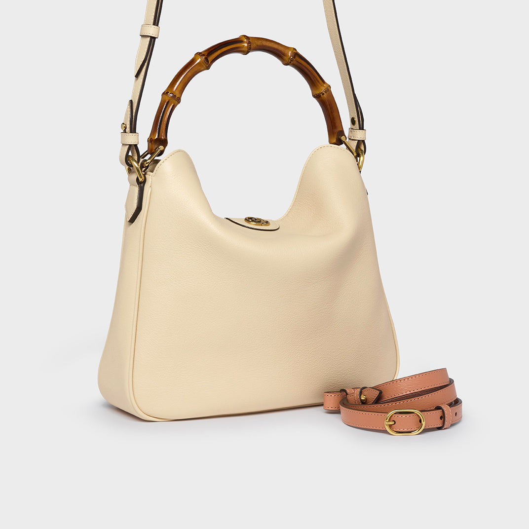 Medium Diana Shoulder Bag in Beige