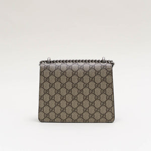 GUCCI Dionysus GG Supreme Mini Bag With Suede Trim in Black [ReSale]