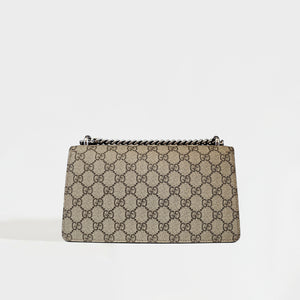 GUCCI Dionysus GG Supreme Small Bag With Suede Trim in Taupe [ReSale]