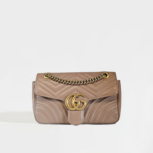 GUCCI GG Marmont Small Shoulder Bag in Dusty Pink Leather [ReSale]