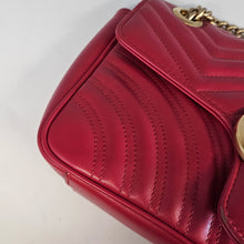 Load image into Gallery viewer, GUCCI GG Marmont Small Shoulder Bag in Red Leather [ReSale]