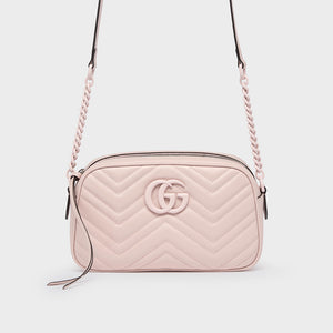 GUCCI GG Marmont Small Shoulder Bag in Light Pink