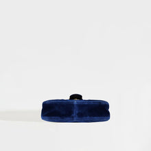 Load image into Gallery viewer, GUCCI GG Marmont Mini Velvet Shoulder Bag in Blue [ReSale]