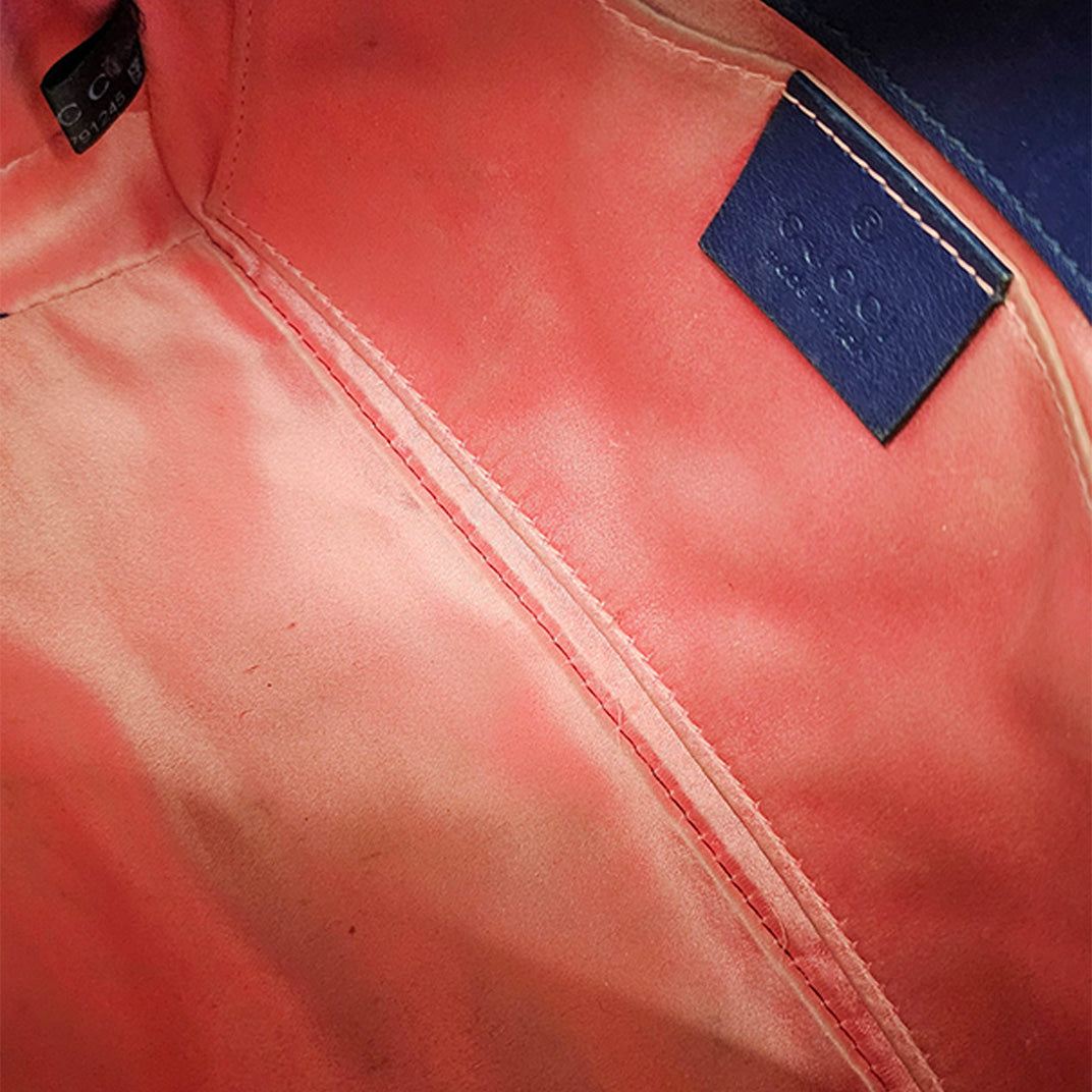 GUCCI GG Marmont Mini Velvet Shoulder Bag in Blue [ReSale]