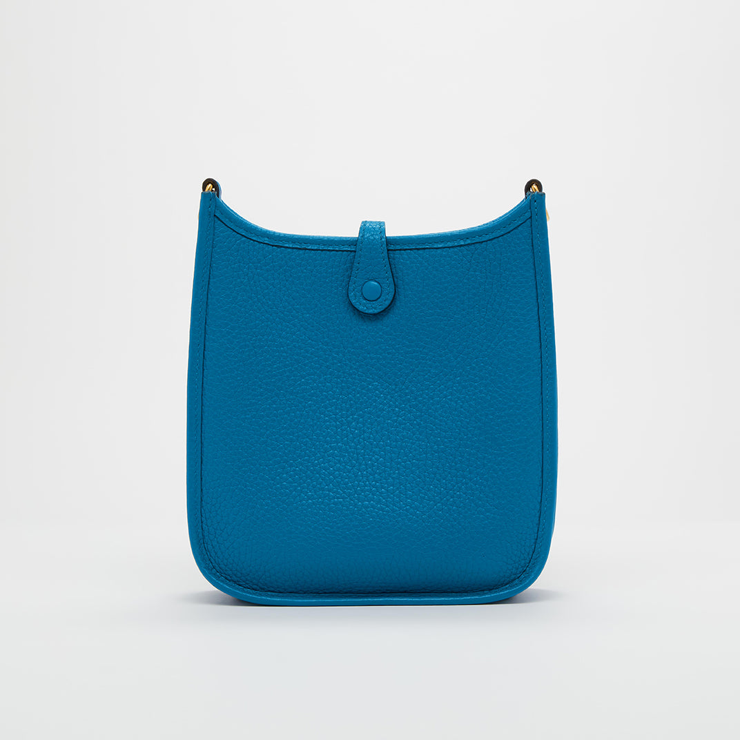 Mini Evelyne Bag in Bleu Zellige Clemence Leather