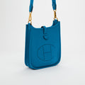 Mini Evelyne Bag in Bleu Zellige Clemence Leather
