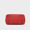 Togo Birkin Retourne 30 in Red with Silver Hardware