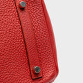Togo Birkin Retourne 30 in Red with Silver Hardware