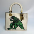 x Niki De Saint Phalle Medium Dragon Lady Dior in Cream Leather [ReSale]