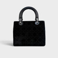 Medium Lady Dior in Black Suede 2003 [ReSale]