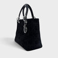 Medium Lady Dior in Black Suede 2003 [ReSale]
