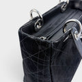 Medium Lady Dior in Black Suede 2003 [ReSale]