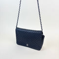 CC Crossing Wallet on Chain in Black Leather [ReSale]