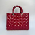 Large Lady Dior in Red Patent Leather [ReSale]