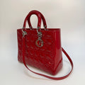Large Lady Dior in Red Patent Leather [ReSale]