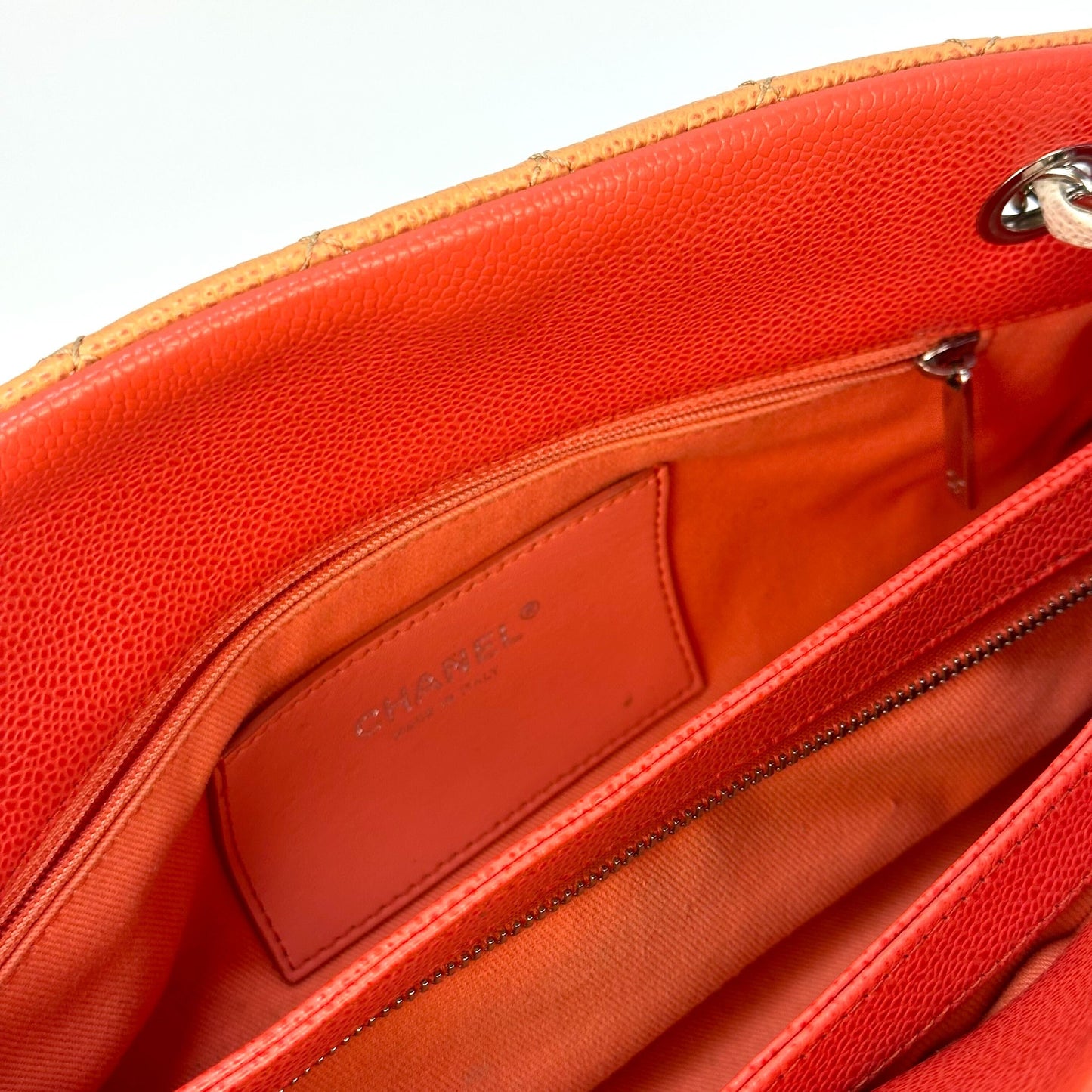 CC Logo Charm Mademoiselle Caviar Tri-Colour Shoulder Bag [ReSale]