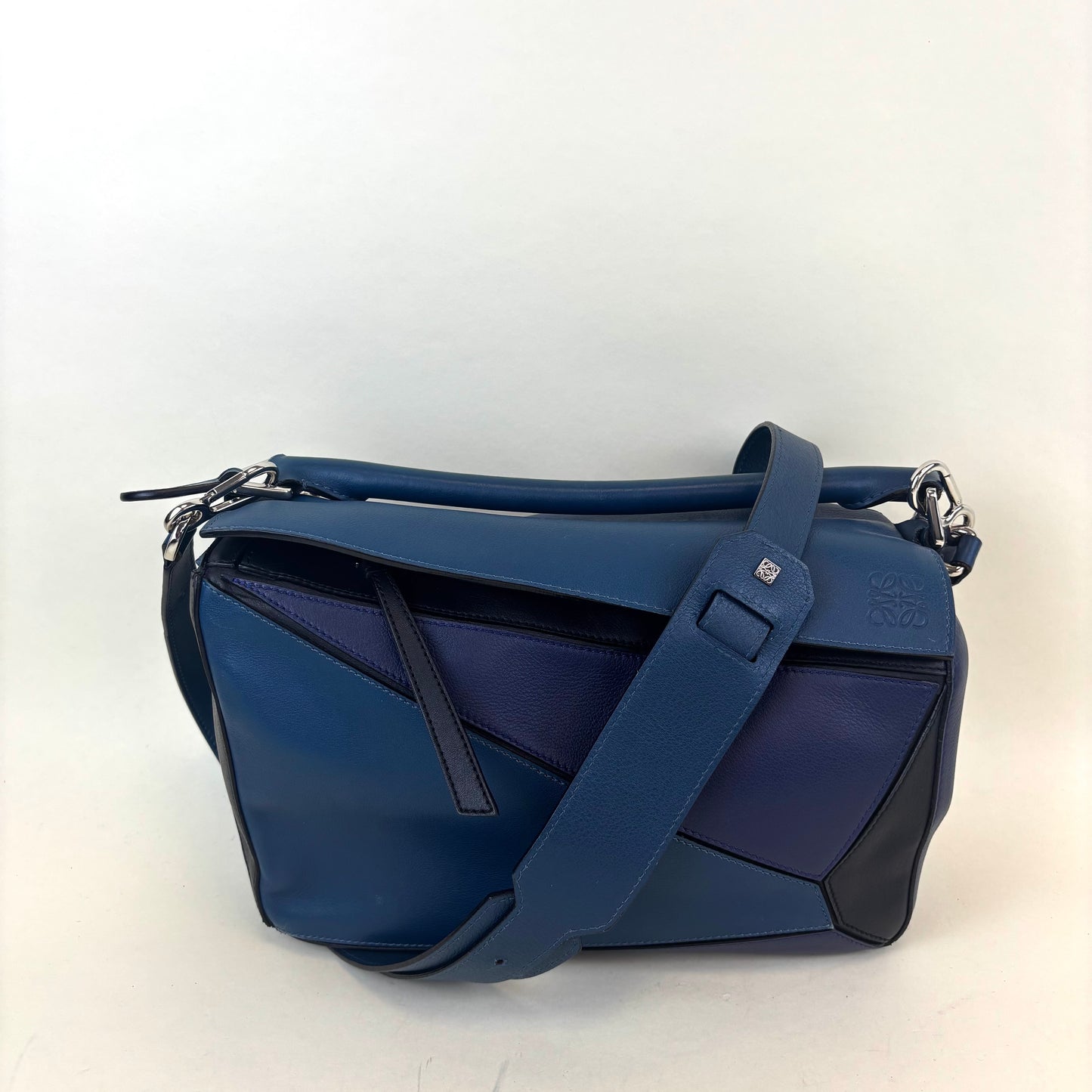 Medium Puzzle Tricolour Bag in Blue Leather [ReSale]