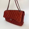 Maxi 3 Accordion Flag Bag in Red Lambskin 2011 [ReSale]