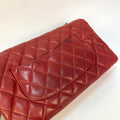 Maxi 3 Accordion Flag Bag in Red Lambskin 2011 [ReSale]