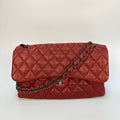 Maxi 3 Accordion Flag Bag in Red Lambskin 2011 [ReSale]