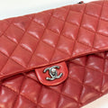 Maxi 3 Accordion Flag Bag in Red Lambskin 2011 [ReSale]