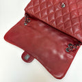 Maxi 3 Accordion Flag Bag in Red Lambskin 2011 [ReSale]