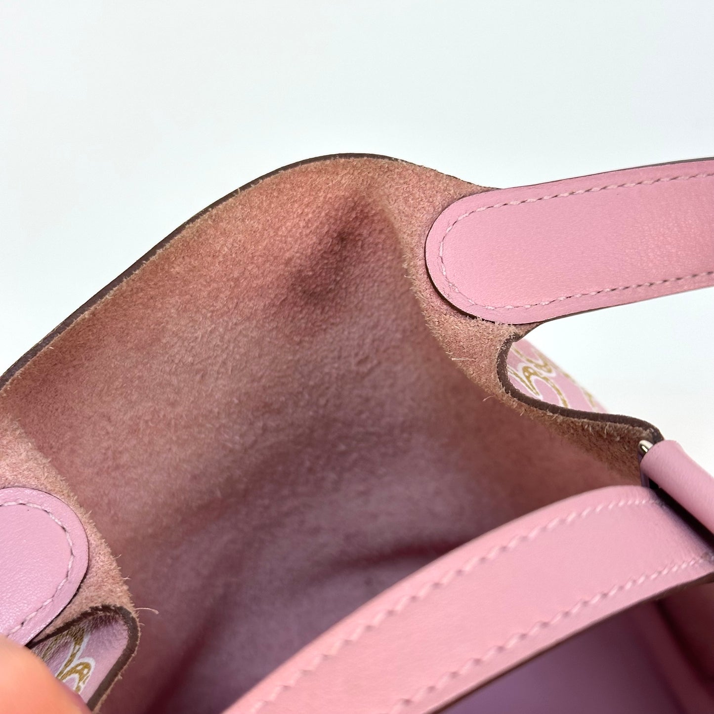 Micro Picotin Lock 14 in Pink Lucky Daisy Swift Leather [ReSale]