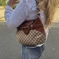 Horsebit 1955 GG Supreme Shoulder Bag with Brown Leather Trim