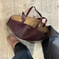 Puzzle Fold Tote in Dark Burgundy