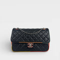Jumbo Cuba Colour Single Flap in Quilted Lambskin with Multicolour Trim
