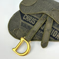 Canvas Embroidered Camouflage Saddle Belt Bag Green [ReSale]