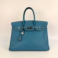 Togo Birkin 35 2003 in Blue Jean [ReSale]