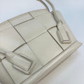 Arco Small Intrecciato Leather Tote Bag in White [ReSale]