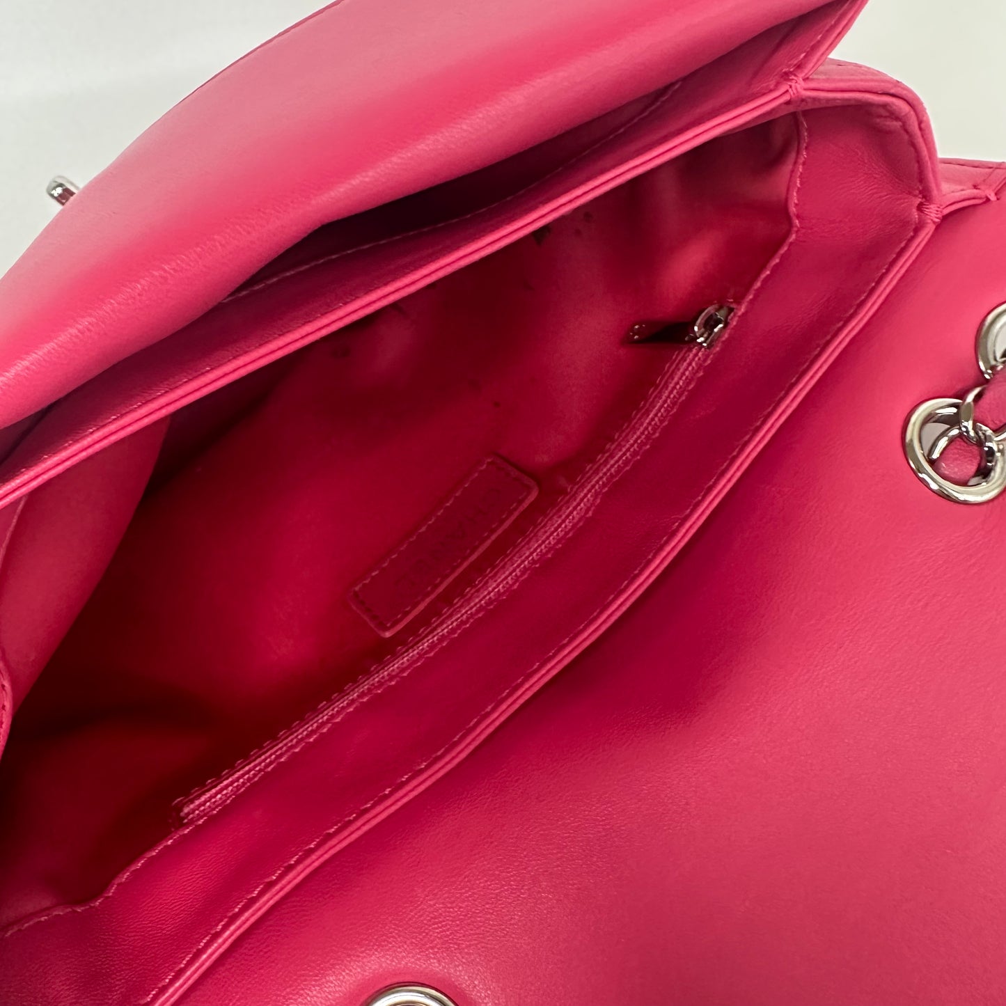 Small Accordion Quilted Single Flap Bag in Hot Pink Calfskin Leather 2014 [ReSale]