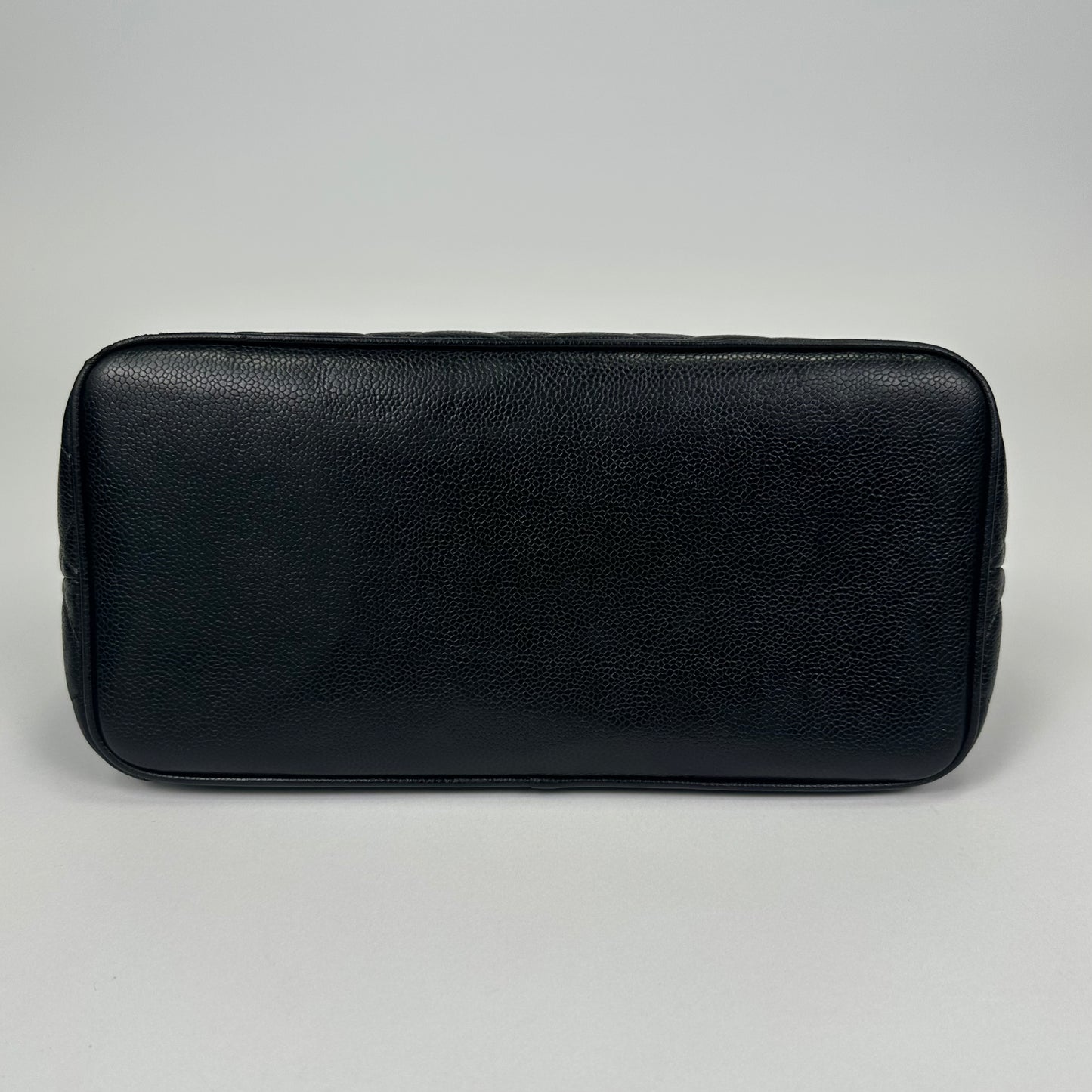 Medallion Tote Bag in Black Caviar with Silver Hardware 2000 - 2002 [ReSale]