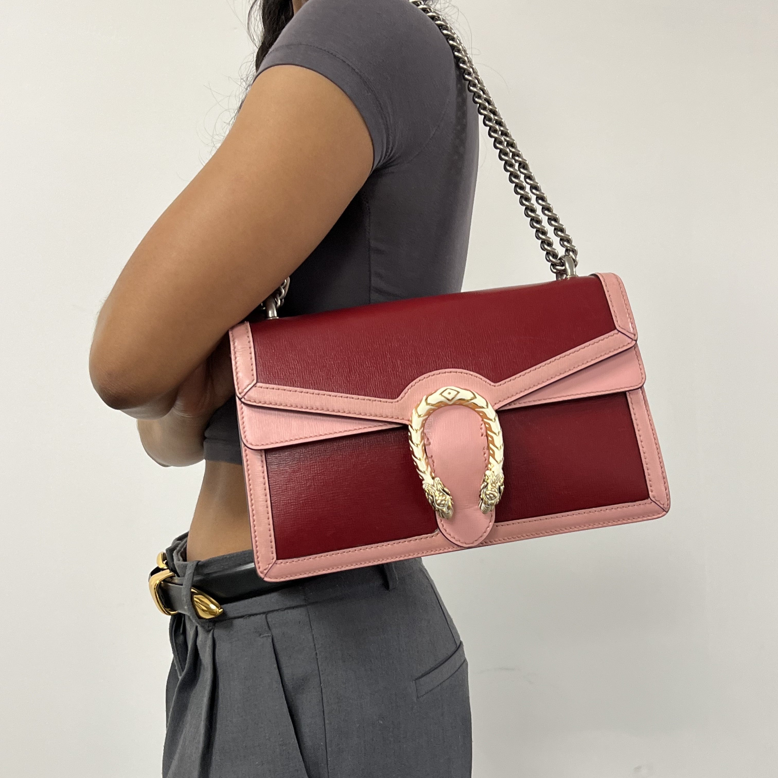 Dionysus Small Shoulder Bag in Red and Pink [ReSale]