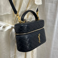 Gaby Vanity Bag in Black Lambskin