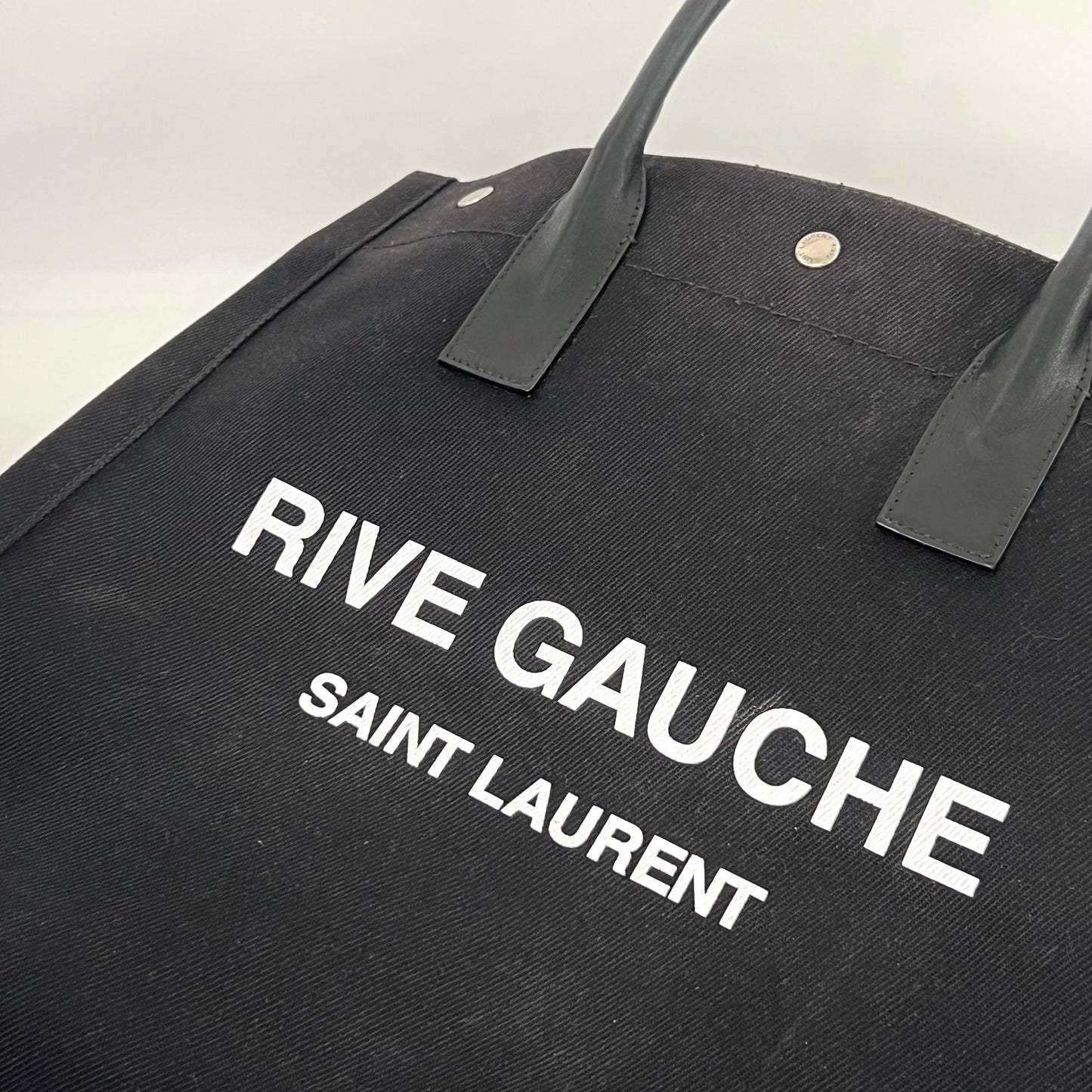 Rive Gauche Tote Bag in Black Canvas [ReSale]