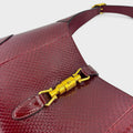 Jackie 1961 Medium Hobo in Red Python Embossed Leather