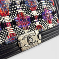 Medium Boy Bag in Multicoloured Tweed 2017