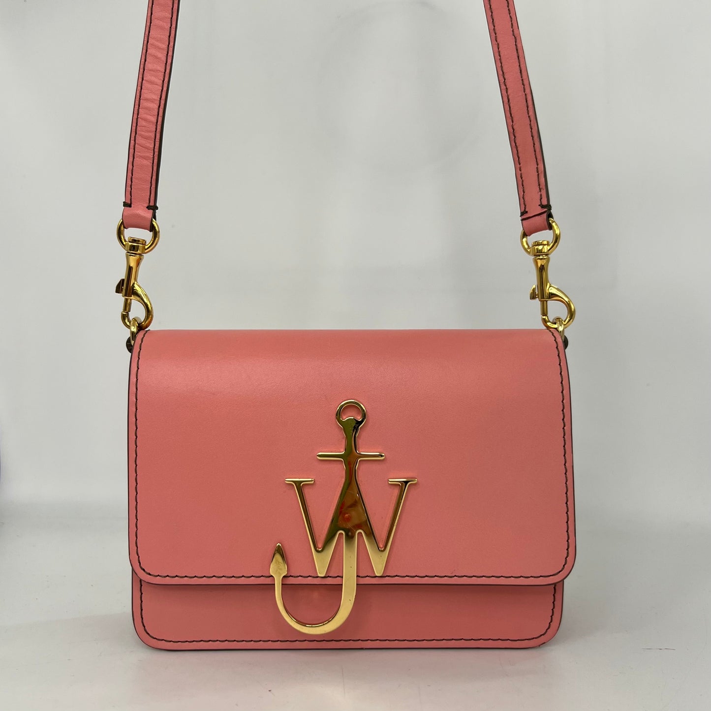 Anchor Logo Small Crossbody in Pink Leather [ReSale]